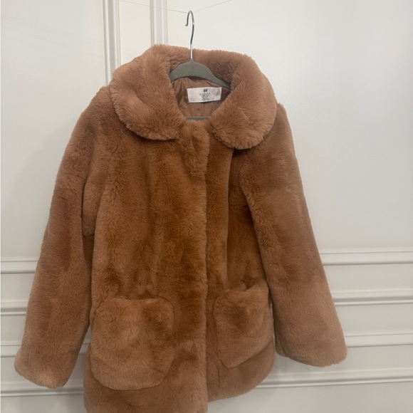 H&M Other - H&M Brown Faux Fur Kids Puffer Jacket